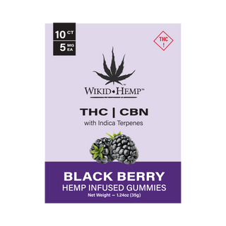 Blackberry 5 mg THC-CBN w/Indica Terpenes Gummy 10 ct