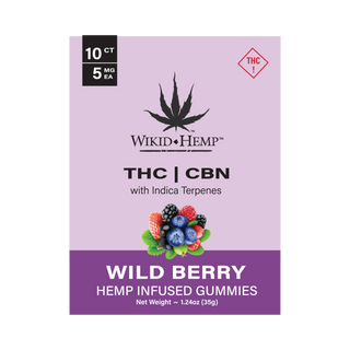 Wild Berry 5 mg THC-CBN w/Indica Terpenes Gummy 10 ct