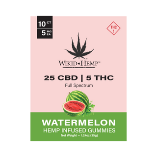 Watermelon 5 mg with 25 mg CBD Gummy 10 ct