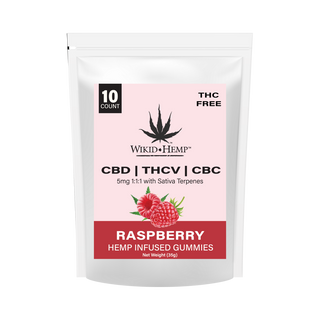 Raspberry 5 mg CBD 1:1:1 Sativa THC FREE